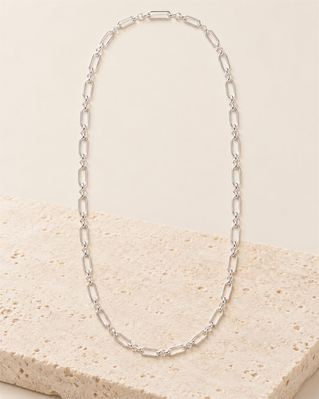 Cadena de eslabones de plata con anillas, eslabón 5,8 x 2,35 mm