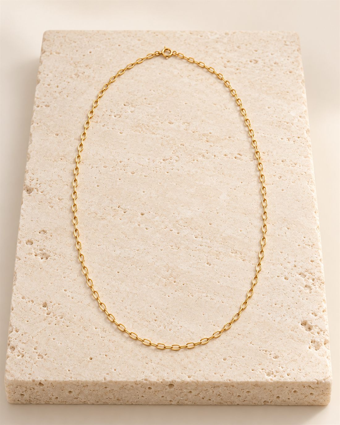 Cadena forzada brillante de oro 18k, grosor 1,1 mm