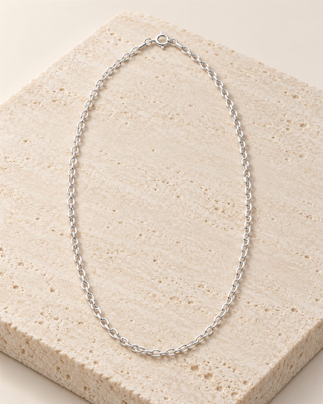 Cadena forzada de plata, 2,1 mm