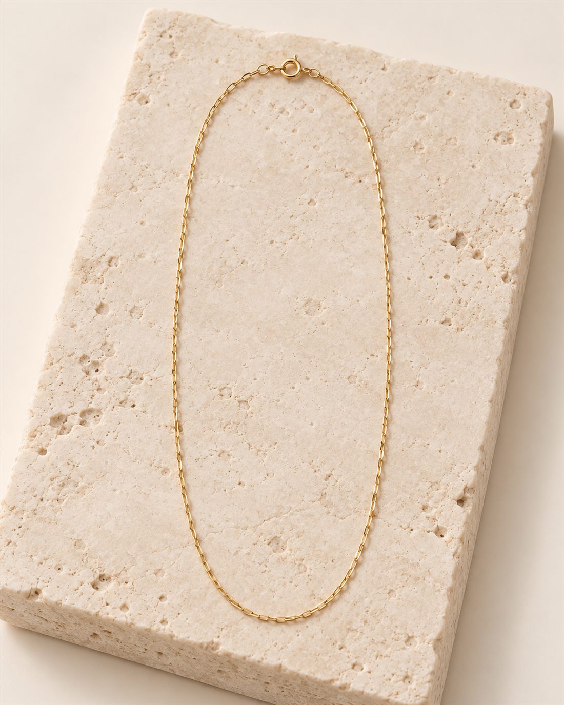 Cadena forzada diamantada finísima de oro 18k, grosor 0,7 mm