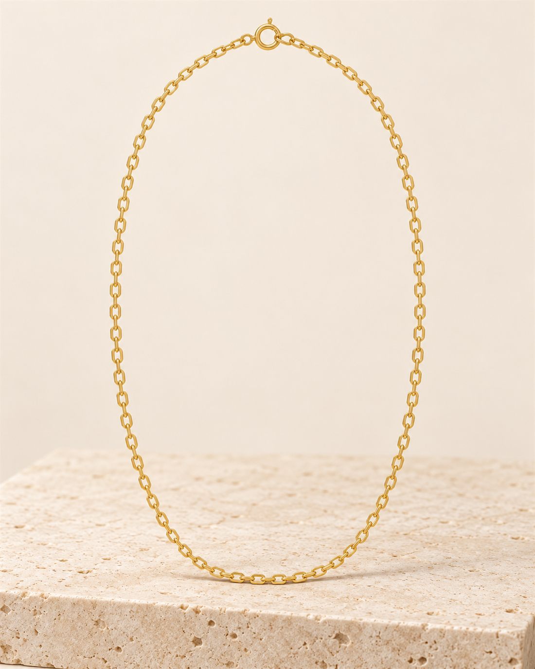 Cadena rolo mediana de oro 18k, grosor 1,35 mm