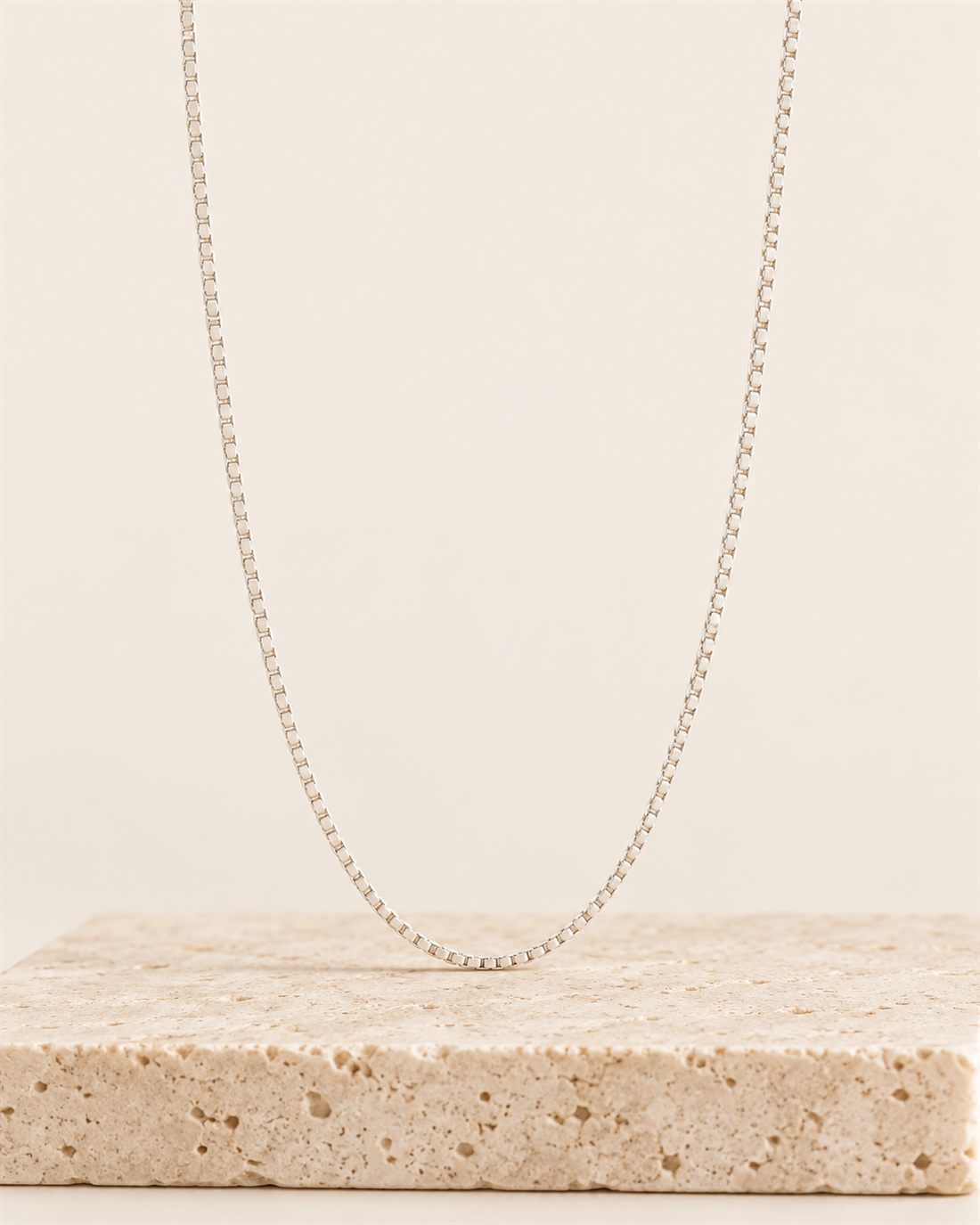 Cadena veneciana fina de plata, grosor 0,8 mm