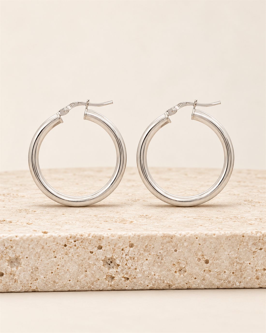 Criollas gruesas de plata 26 mm, ø 26 mm