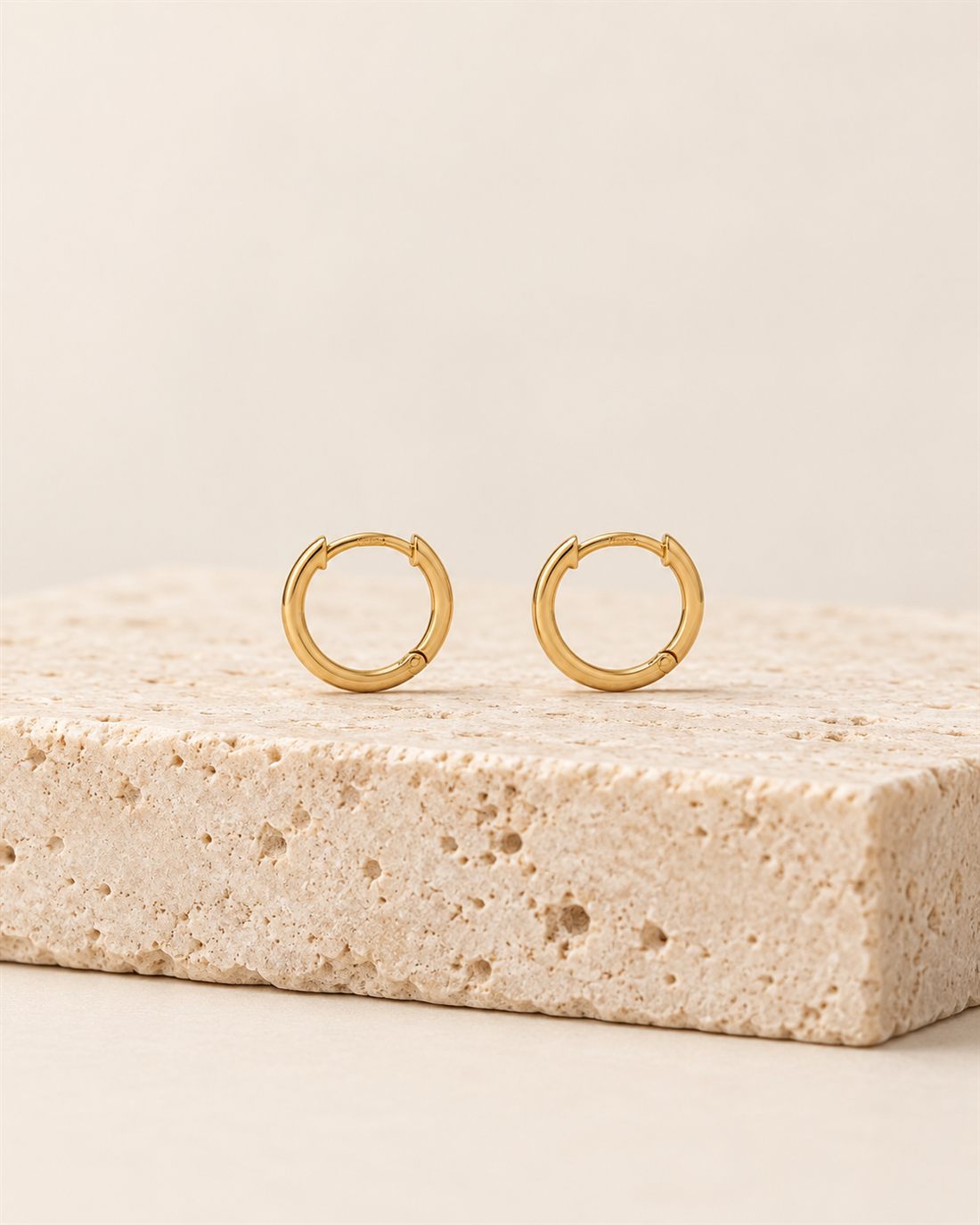 Criollas pequeñas de oro 18k 10 mm, ø 10 mm