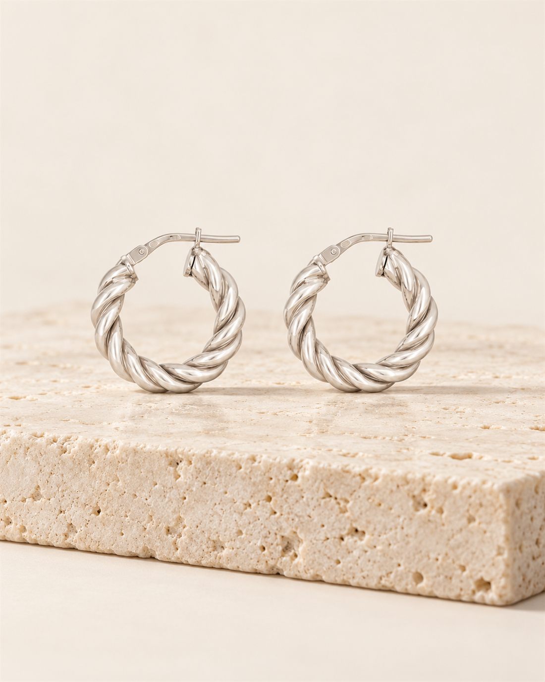 Criollas trenzadas de plata 18 mm, ø 18 mm