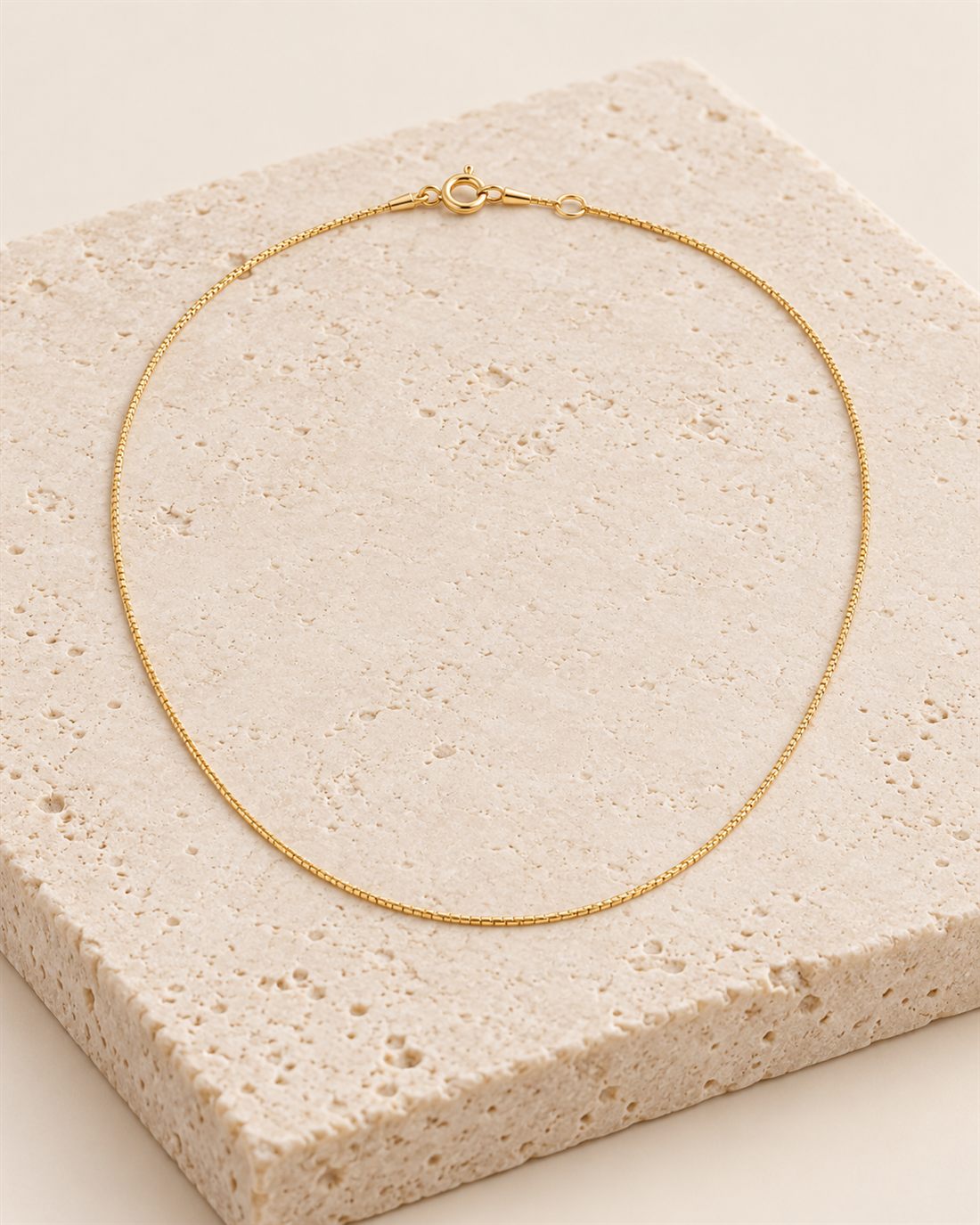 Gargantilla cable de oro 18k, largo 40 cm