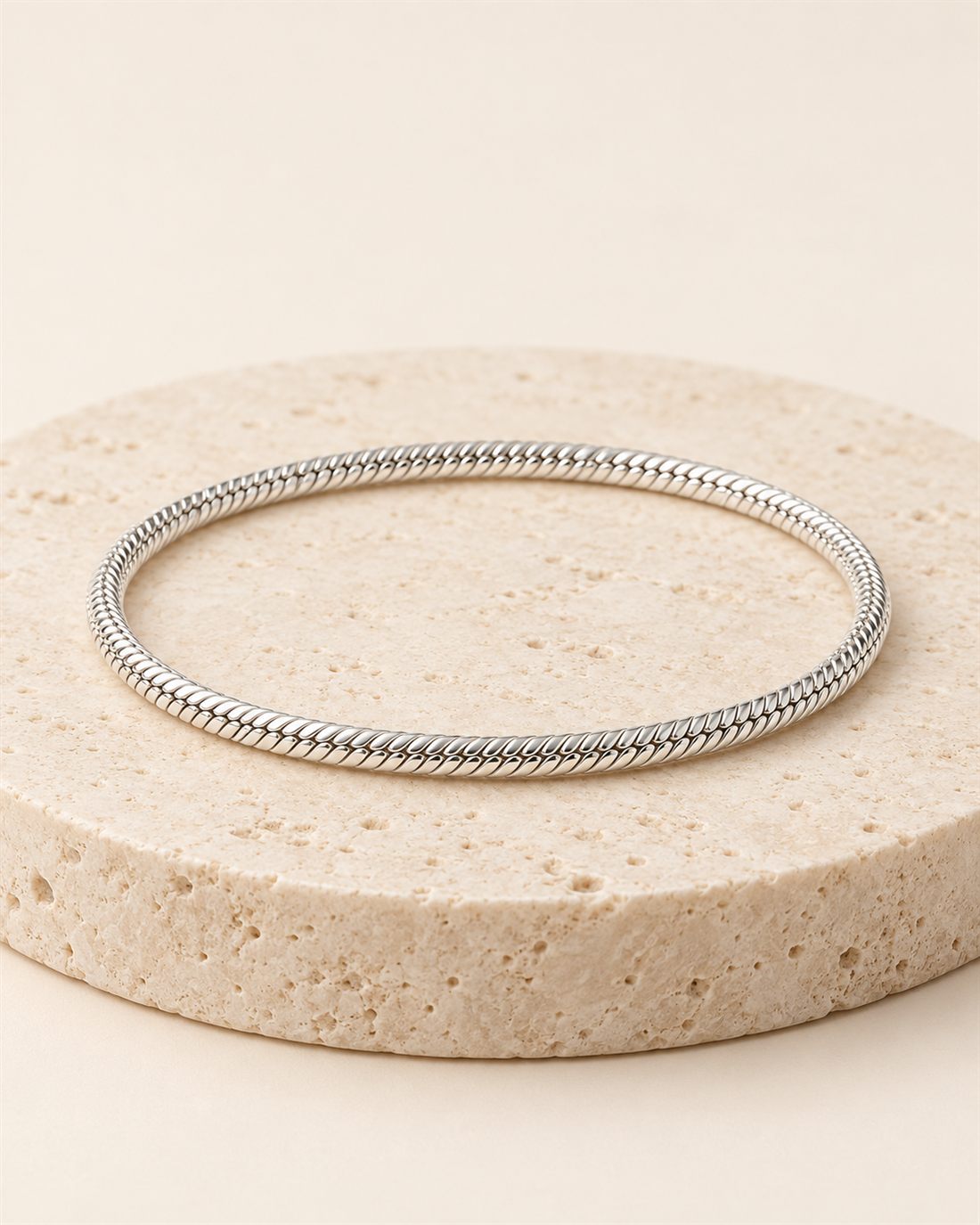 Pulsera snake de plata, grosor 2,85 mm